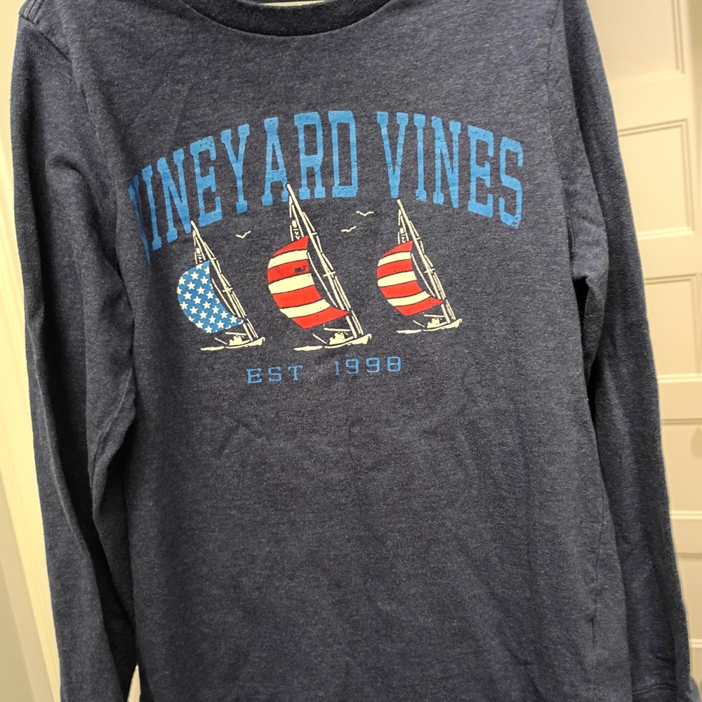 Vineyard Vines Size Kids Navy Long Sleeve Size Small Shirt